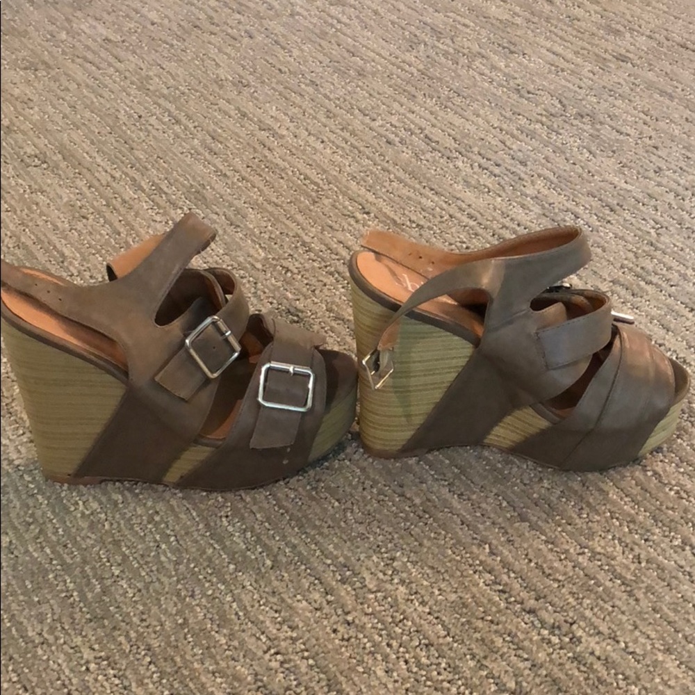 Strappy wedges